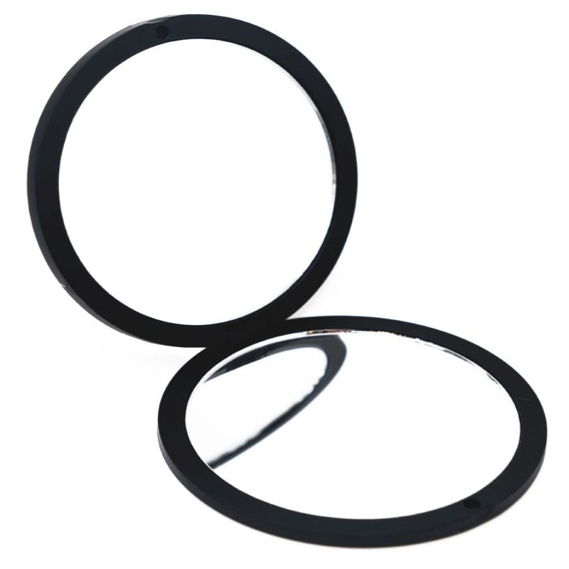 Sulankstomas kišeninis veidrodis Black, juodos spalvos, 6,5 cm skersmuo