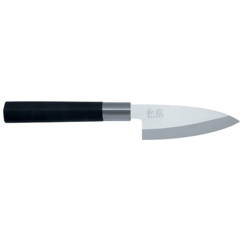 Japanese steel knife KAI Wasabi black DM6710D knife, 10.5 cm blade