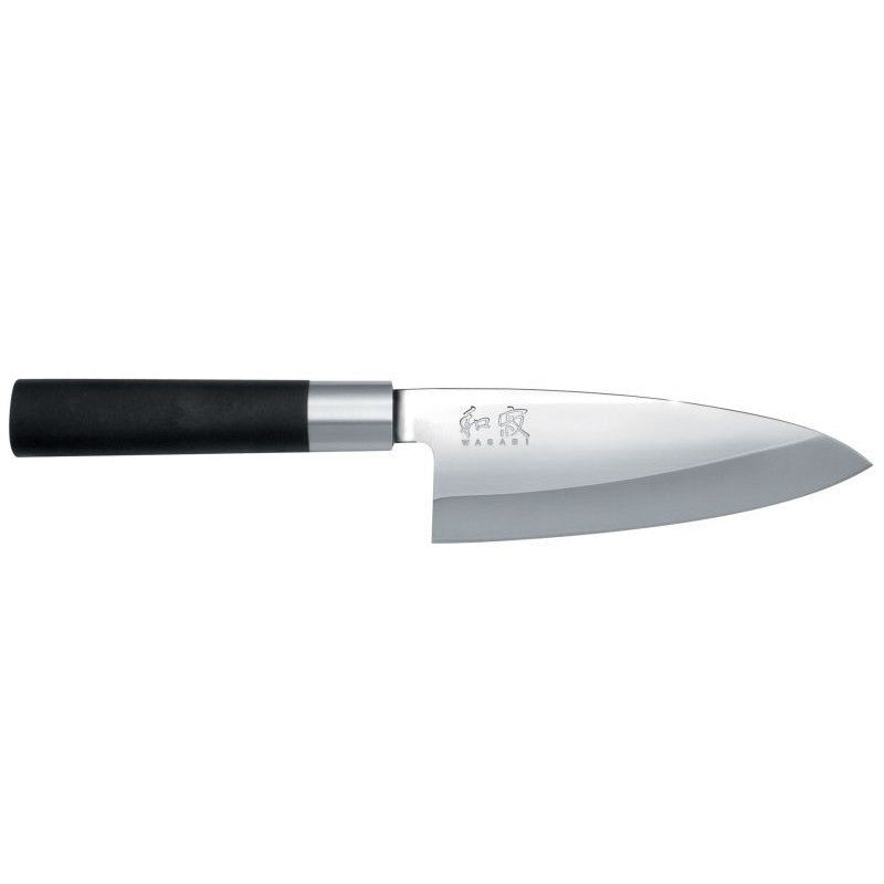 Японский стальной нож KAI Wasabi черный нож DM6715D, лезвие 15 см