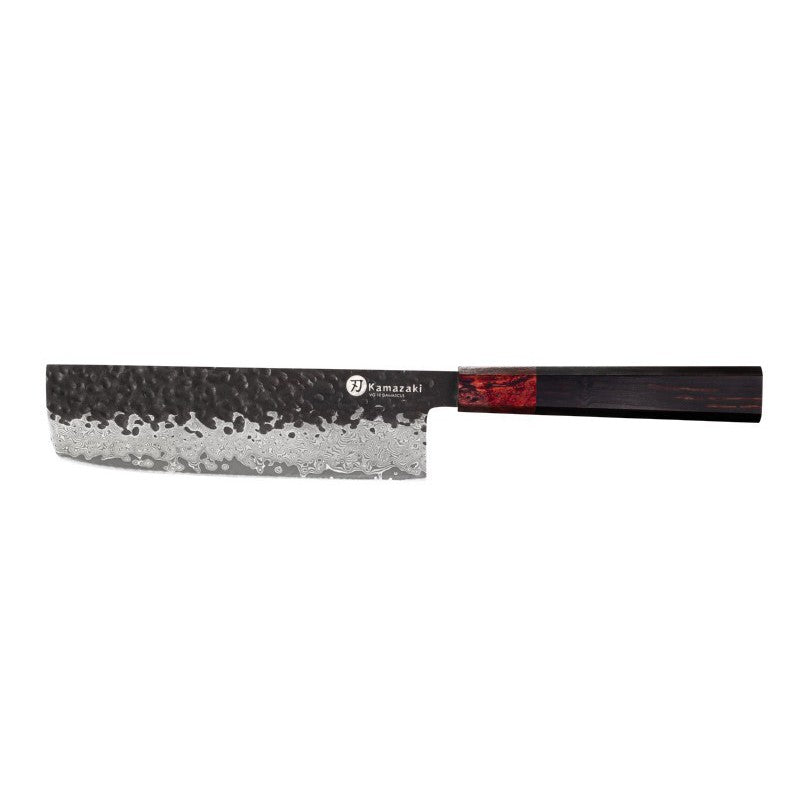 Damascus steel knife KAMAZAKI, Nakiri knife, 18 cm, KZI218KN
