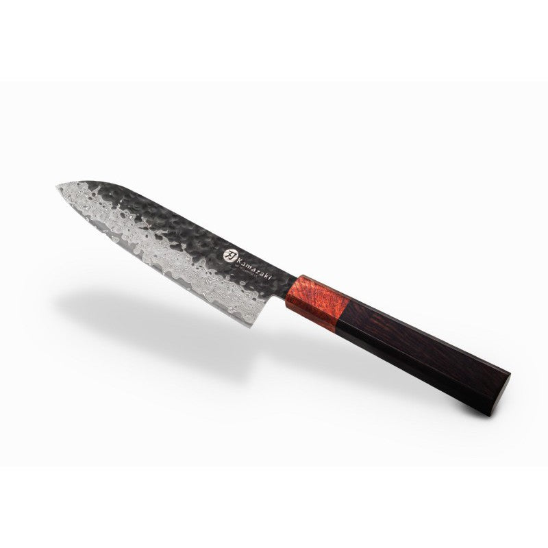 Нож из дамасской стали KAMAZAKI, нож Сантоку, 18 см, KZI219KN