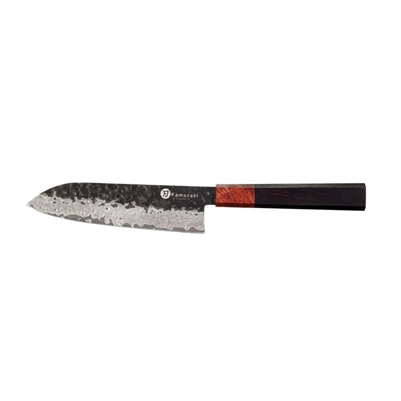 Нож из дамасской стали KAMAZAKI, нож Сантоку, 18 см, KZI219KN