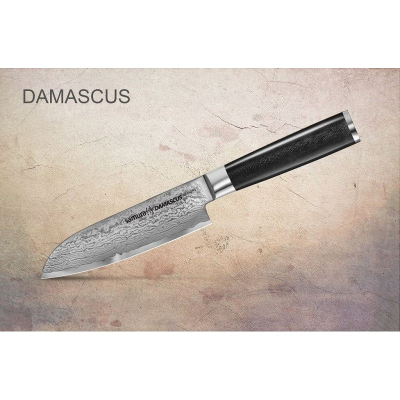 Damascus steel knife Santoku SD-0092
