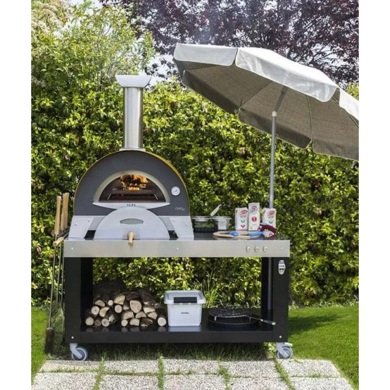 Multifunctional pizza oven table Alfa Forni in various sizes