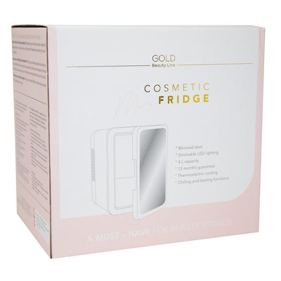 Gold Beauty Line Mini refrigerator for cosmetics + gift CHI Silk Infusion Silk for hair