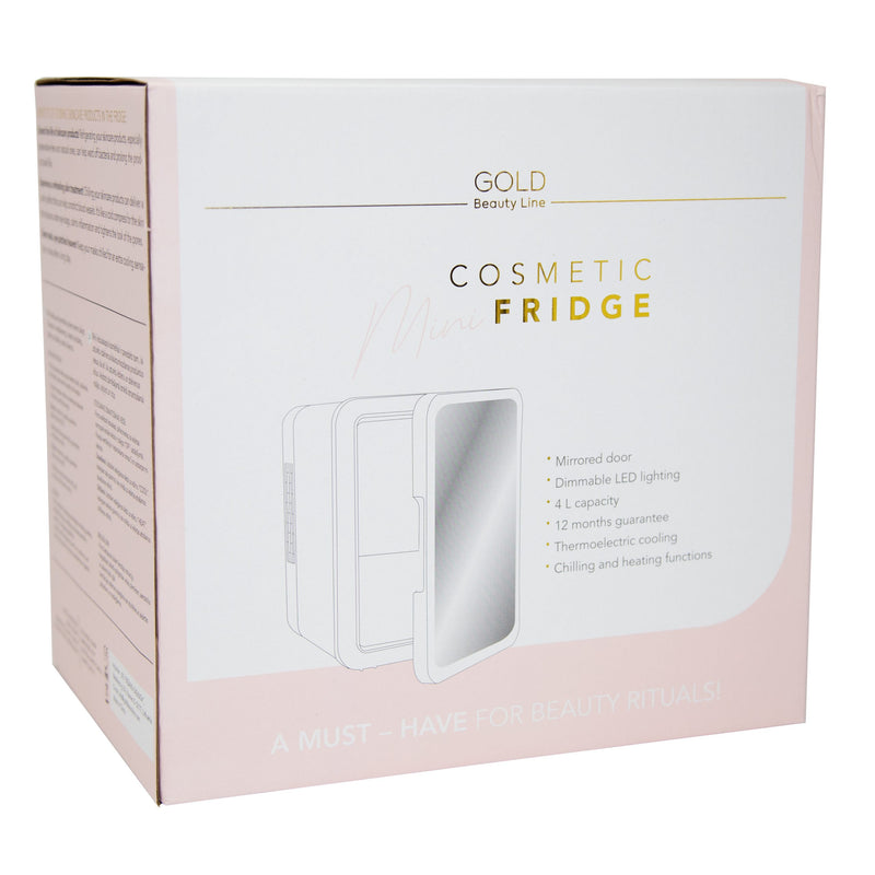 Gold Beauty Line Мини-холодильник для косметики +подарок CHI Silk Infusion Silk для волос