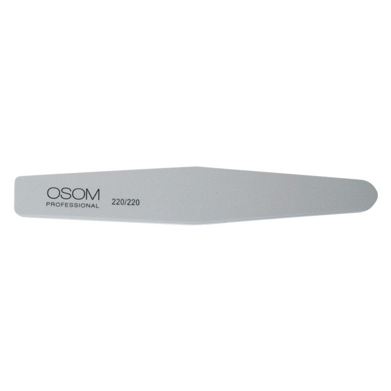 Пилка для ногтей Osom Professional, Diamond Shape, серая, 220/220, 1 шт OSOMP2222