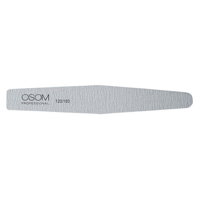 Пилка для ногтей Osom Professional Diamond Shape, зебра, 120/180, 1 шт OSOMP1218
