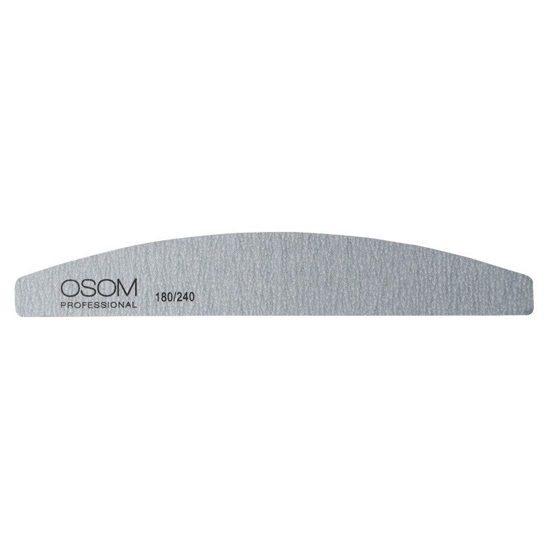 Пилка для ногтей Osom Professional Half Moon Shape, зебра, 180/240, 1 шт OSOMP1824