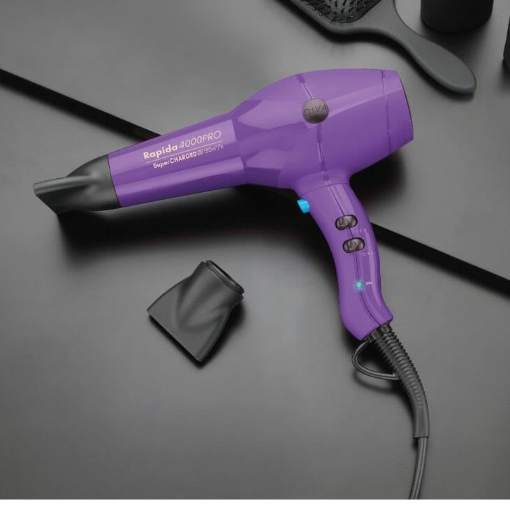 DIVA PRO STYLING Rapida 4000 Pro Violet Hair dryer + gift/surprise