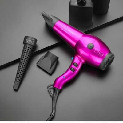 DIVA PRO STYLING Ultima 5000 Pro Pink Hair dryer + gift/surprise