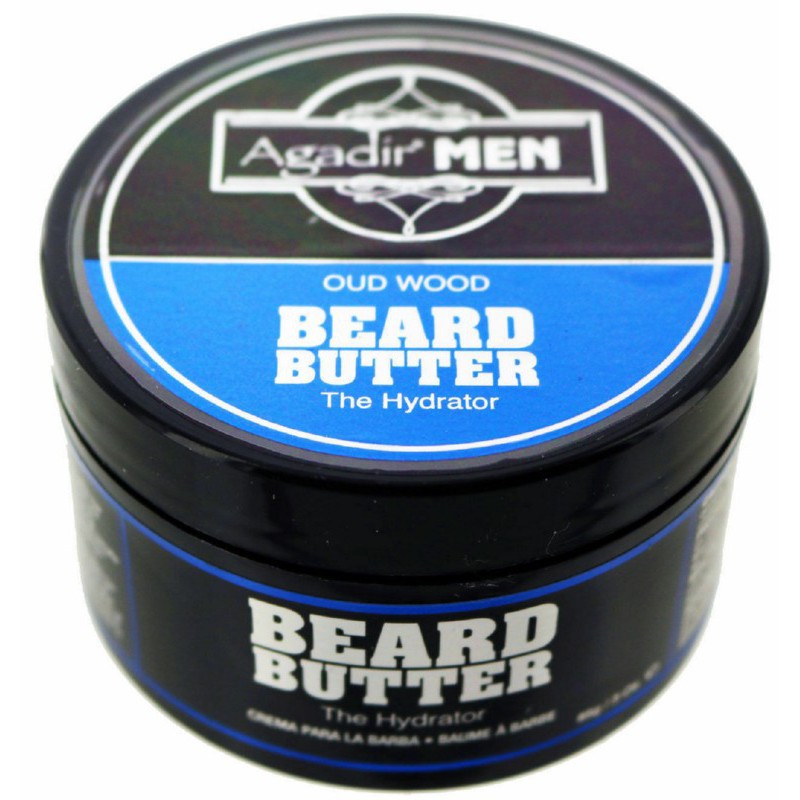 Drėkinamasis barzdos sviestas Agadir Oud Wood Beard Butter AGDM6011, maitina išsausėjusius plaukus ir odą, 85 g