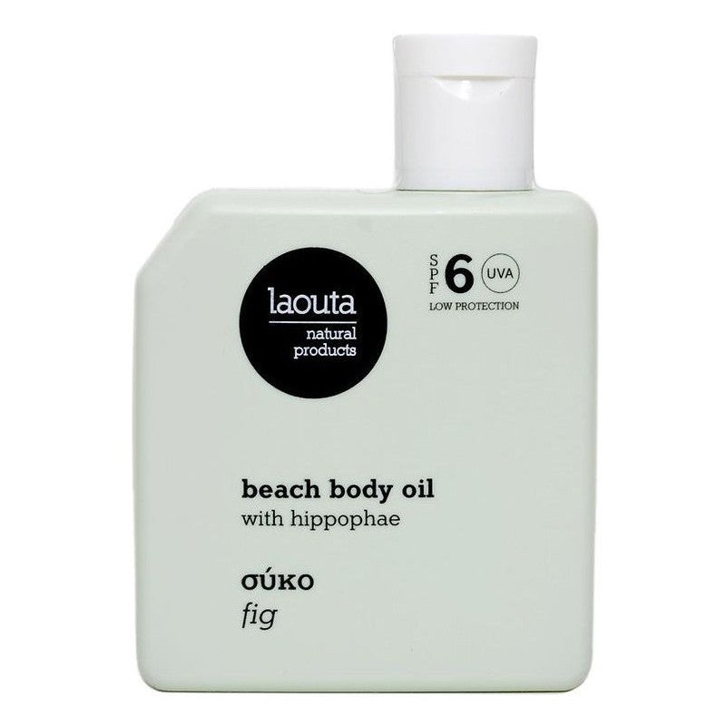 Drėkinamasis deginimosi aliejus kūnui Laouta Beach Body Tanning Oil Fig LAO0010, SPF 6 apsauga, 100 ml