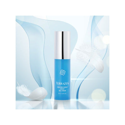 Увлажняющий крем для лица Terrazen Aqua Recharge Moist Gel Cream TER01054, особенно подходит для сухой кожи лица, консистенция геля, 15 мл