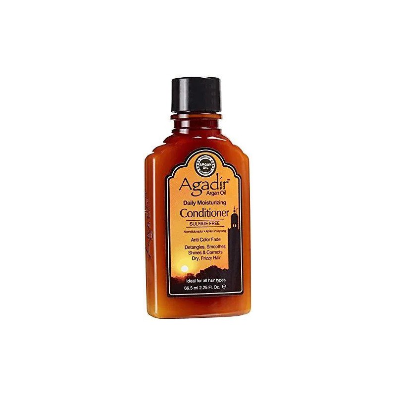 Увлажняющий кондиционер для волос Agadir Argan Oil AGD2063, глубоко увлажняет волосы, подходит для ежедневного использования, защищает цвет волос, содержит аргановое масло, дорожная упаковка, 66,5 мл