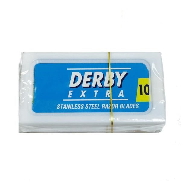 Лезвия для бритвы Derby Extra из нержавеющей стали с обоюдной заточкой, 10 шт.