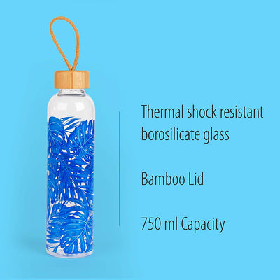 Cambridge CM06992 Стеклянная бутылка Rainforest 750 мл с бамбуковой крышкой