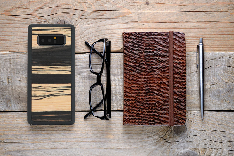 MAN&amp;WOOD Чехол для смартфона Galaxy Note 8 белый эбеновый черный
