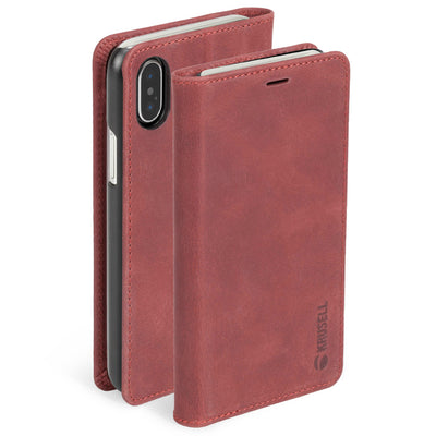 Krusell Sunne 4 Card FolioWallet Apple iPhone XS Max vintage red