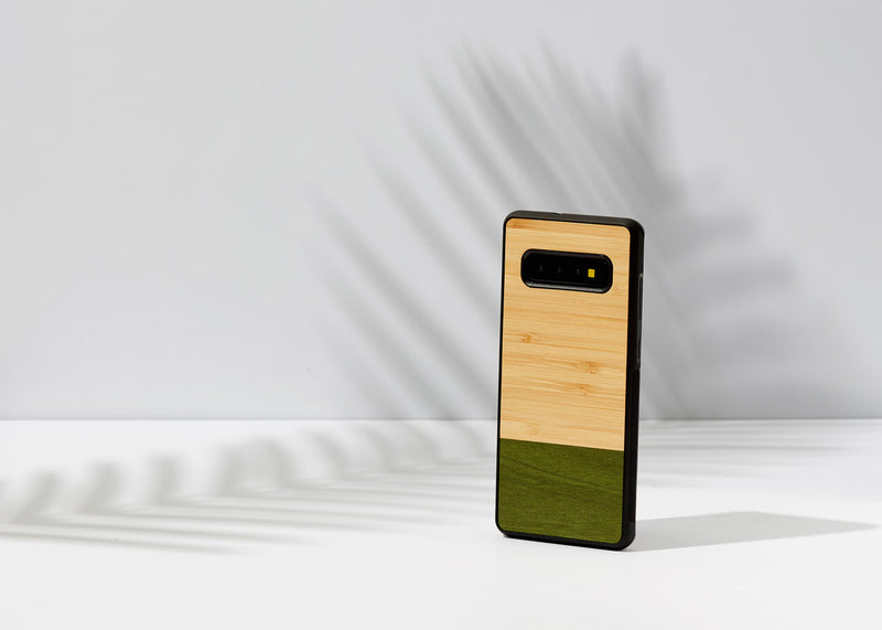 MAN&amp;WOOD Чехол для смартфона Galaxy S10 Plus бамбуковый лес черный