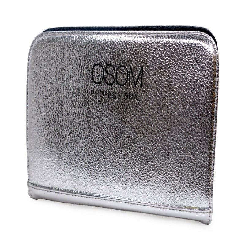 Dėklas žirklėms Osom Professional Silver Scissor Case, sidabrinės spalvos, 4 žirklėms