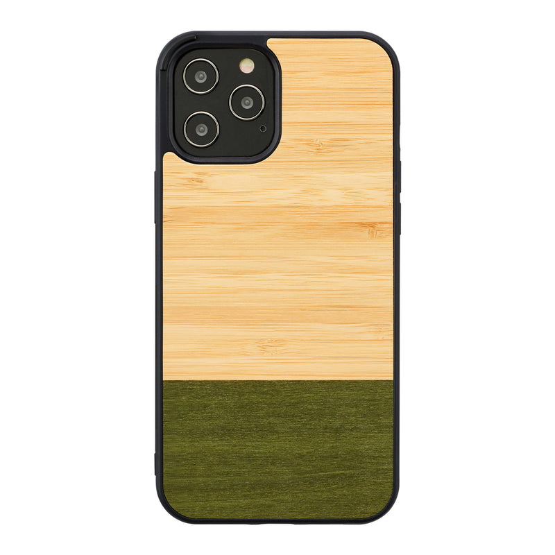 Чехол MAN&amp;WOOD для iPhone 12/12 Pro бамбуковый лес черный