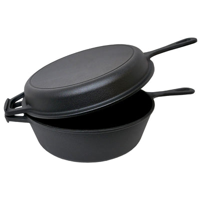 Сковорода чугунная эмалированная Zyle, черная, ZY226BKI, из двух частей, Ø26 см