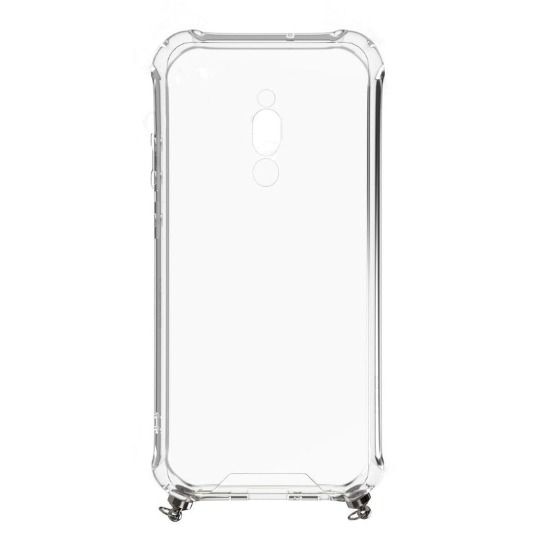 Xiaomi Redmi 8 Silicone TPU Transparent with Necklace Strap Silver