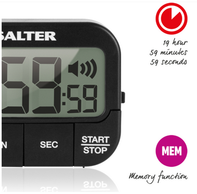 Salter 355 BKXCDUEU16 Loud Beeper Electronic Timer