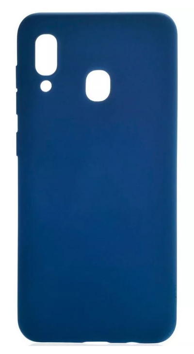 Силиконовый чехол для Samsung A20 темно-синий
