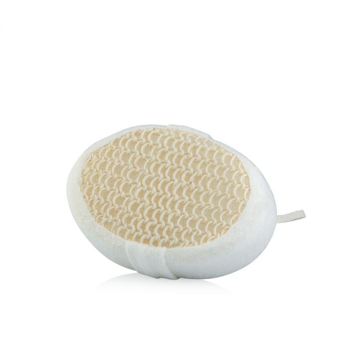 Body scrubbing sponge made of sisal and cotton 