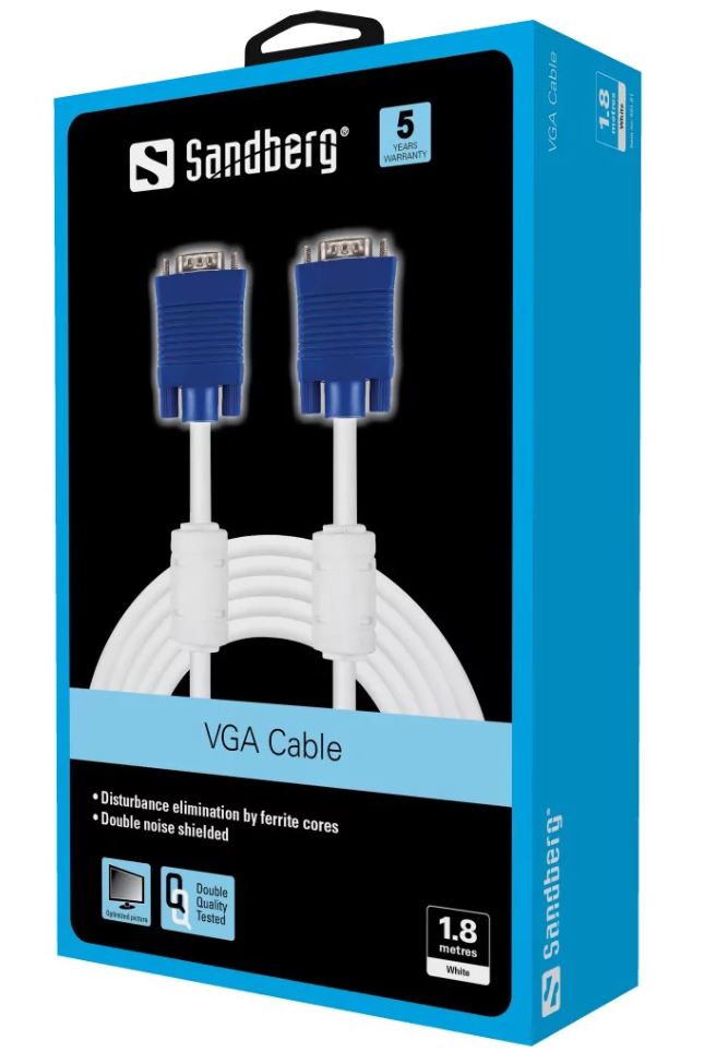 Sandberg 501-61 Monitor Cable VGA LUX 1.8m 