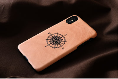 MAN&amp;WOOD Чехол для смартфона iPhone X/XS Compass черный