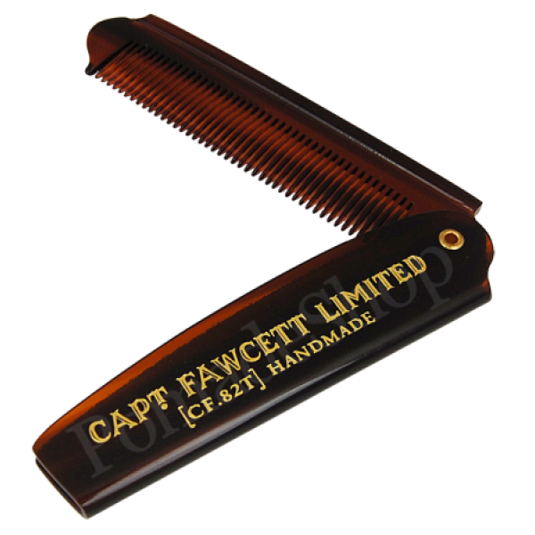 Captain Fawcett Folding Pocket Beard Comb Folding pocket beard comb, 1pc.