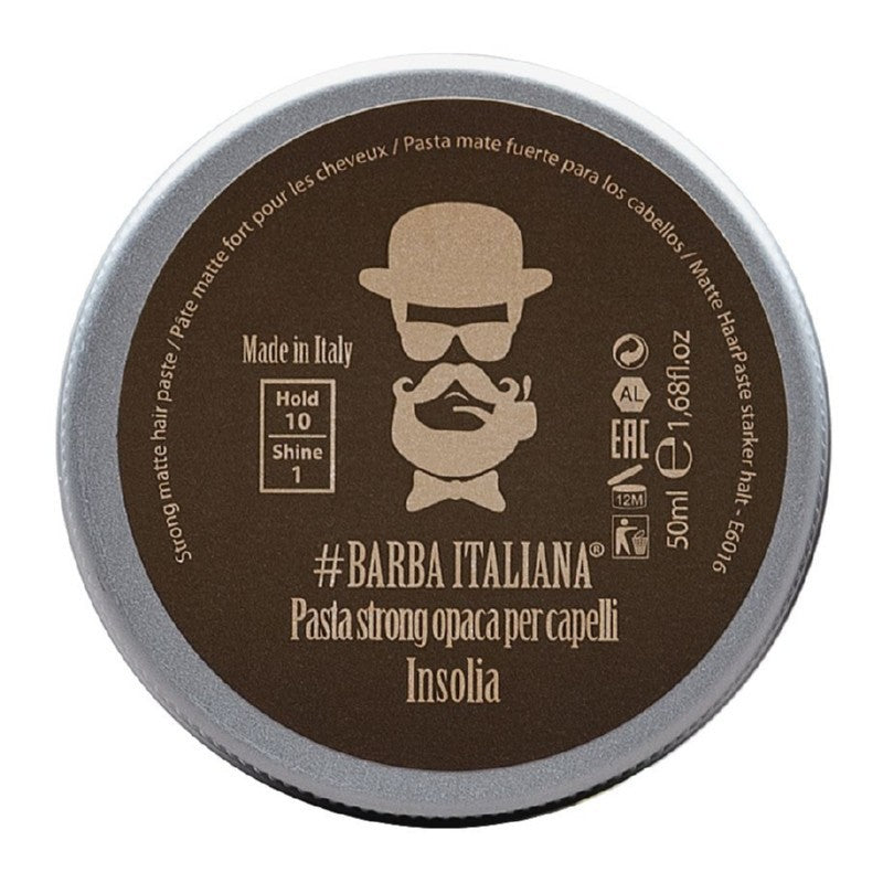 Паста для укладки волос Barba Italiana, Strong Matte Hair Paste Insolia, сильная фиксация 50 мл