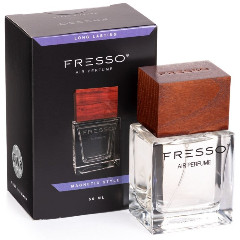 FRESSO Magnetic Style 50 ml purškiamas auto kvapas +dovana Previa plaukų priemonė