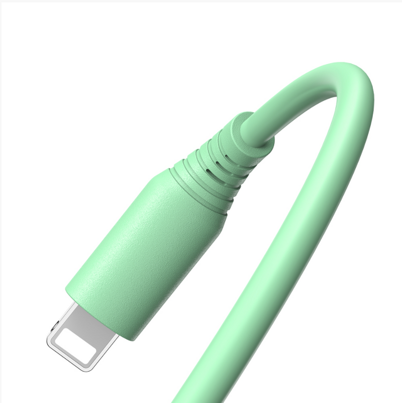 Силиконовый кабель Tellur USB-Lightning 3A, 1 м, зеленый