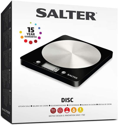 Электронные цифровые кухонные весы Salter 1036 BKSSDR, черные