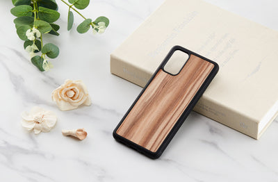 MAN&amp;WOOD case for Galaxy S20+ cappuccino black