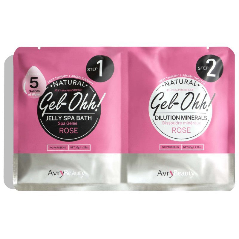 Gel-Ohh Jelly Spa Pedi Bath Rose AJ001RSE, with roses