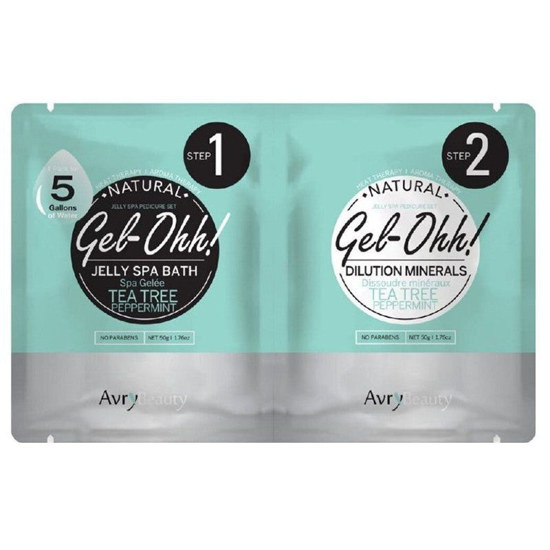 Spa gel for feet Gel-Ohh Jelly Spa Pedi Bath Tea Tree &amp; Peppermint AJ001TTP, with peppermint