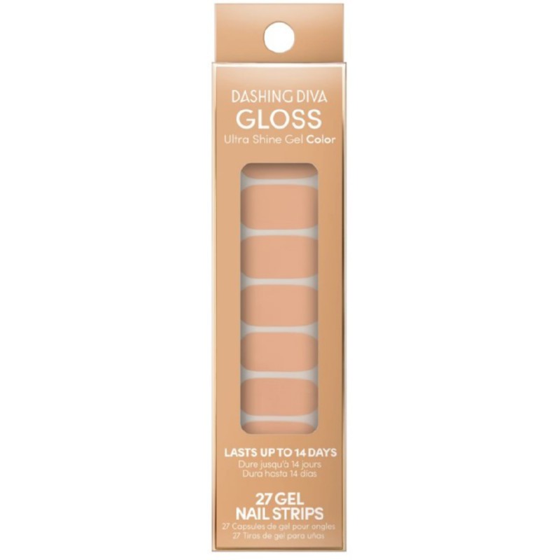Гелевые наклейки для ногтей Dashing Diva Gloss Color Gel Nail Strips Sahara Sandstone GCU01 27 шт.