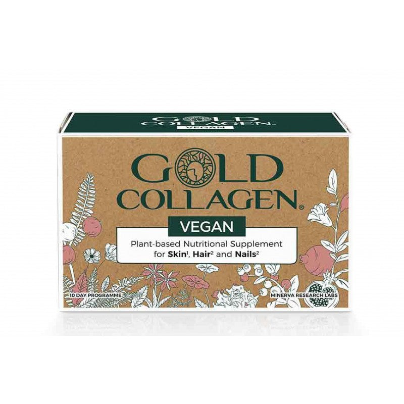 Gold Collagen Vegan Recommended for vegans and vegetarians 10x50 ml + gift Previa hair product
