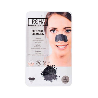 Полоски для глубокого очищения носа Iroha Nature Полоски для глубокого очищения пор SIN0, с углем, 5 шт.