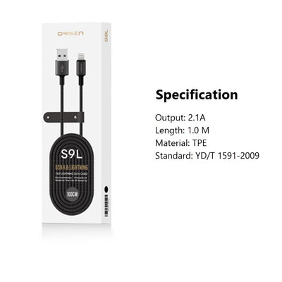 Orsen S9L USB A and Lightning 2.1A 1m black