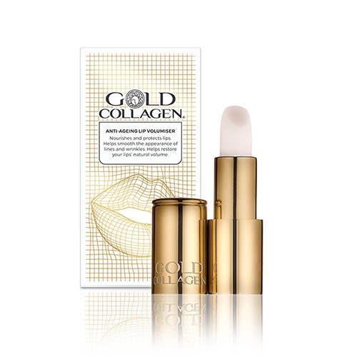 Бальзам для губ Gold Collagen + подарочный продукт для волос Previa