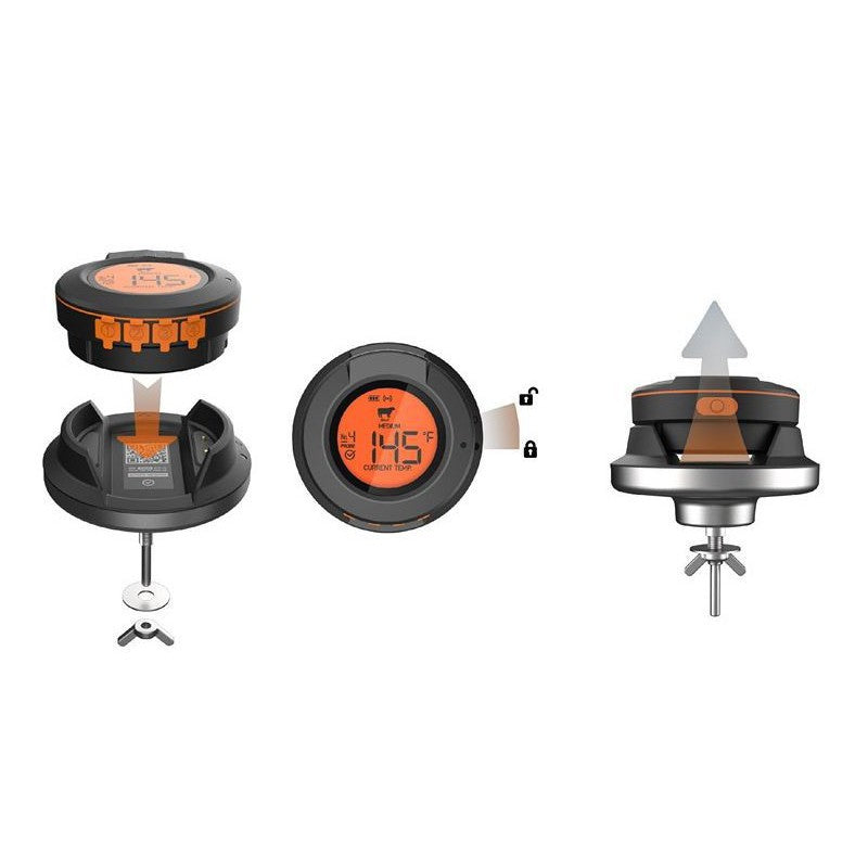 Grill thermometer HYPERBBQAT-02, used with Bluetooth and a special phone app