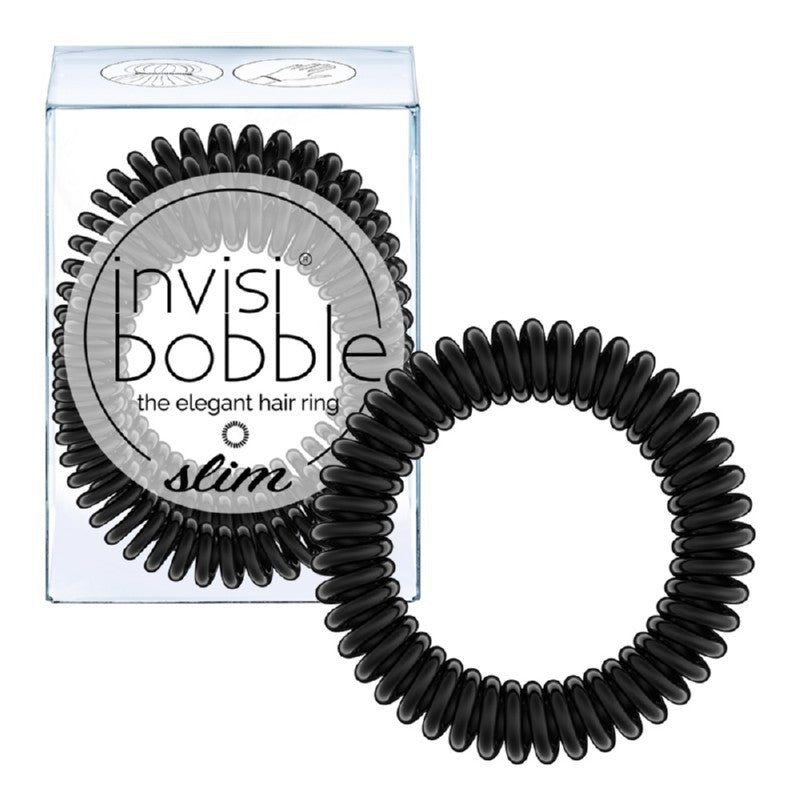 Rubber bands for hair Invisibobble Slim True Black 3 pcs