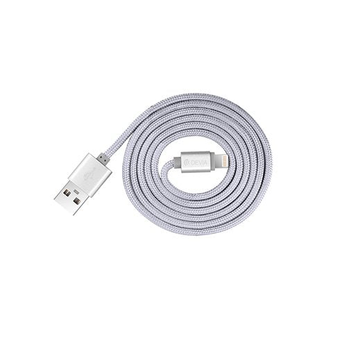 Devia Fashion Series Cable for Lightning (MFi, 2.4A 1.2M) silver