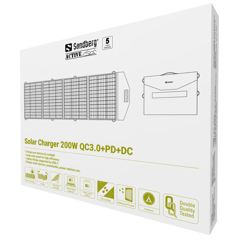 Sandberg 420-82 Solar Charger 200W QC3.0+PD+DC